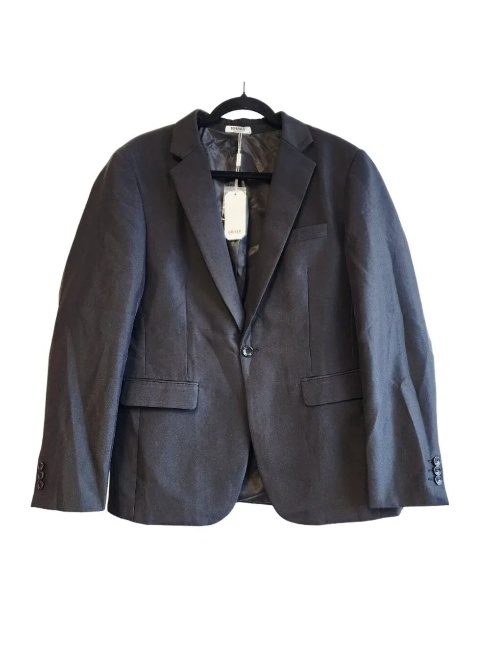 Coofandy Mens Small Black Blazer Jacket Slim Fit One-Button Tailored Formal Coat